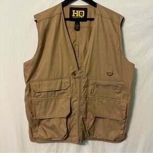 HQ Issue Utility Vest Khaki / Tan Men’s Size Large Preowned